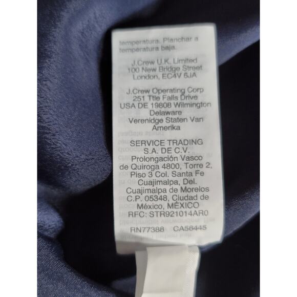 J.Crew Black White Polka Dot Ruched Neckline Long Sleeve Blouse Top Size XXS - Picture 6 of 11